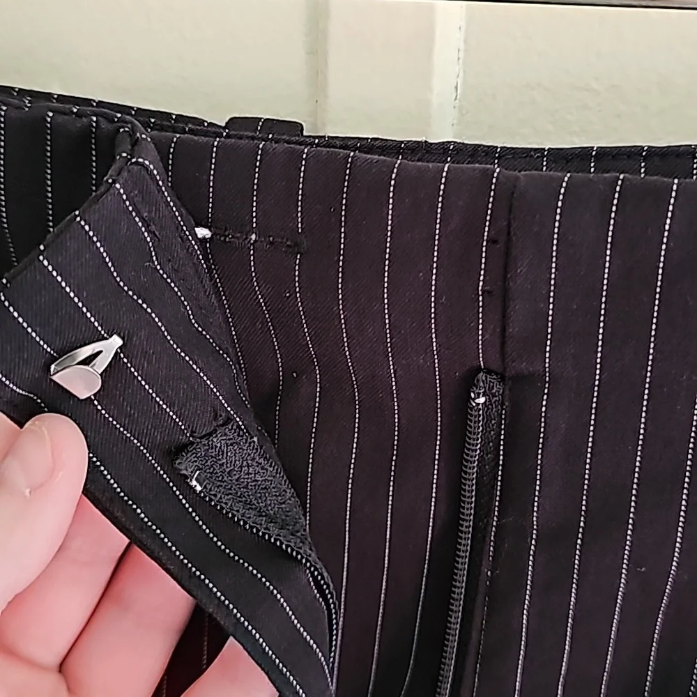 Black Pinstripe Pants - Picture 3 of 5